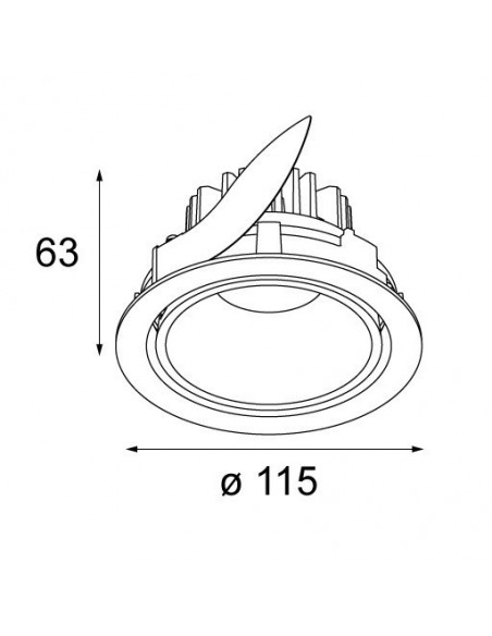 Modular Smart lotis 115 adjustable LED GE Recessed lamp