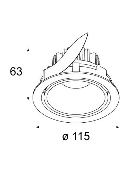 Modular Smart lotis 115 adjustable LED warm dim GE Recessed lamp