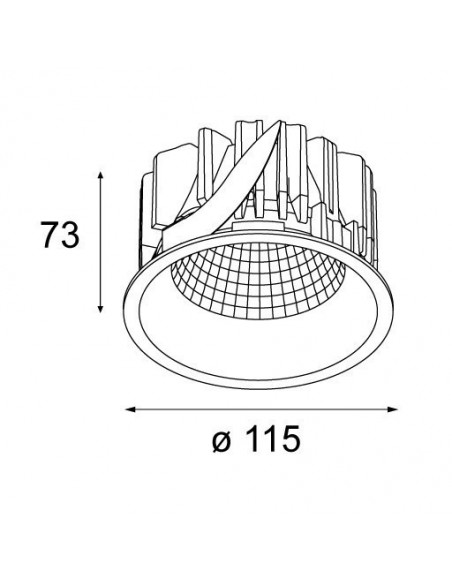 Modular Smart lotis 115 LED GE Recessed lamp