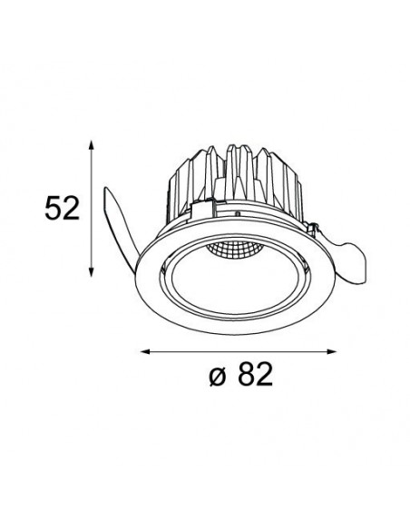 Modular Smart lotis 82 adjustable LED GE Recessed lamp