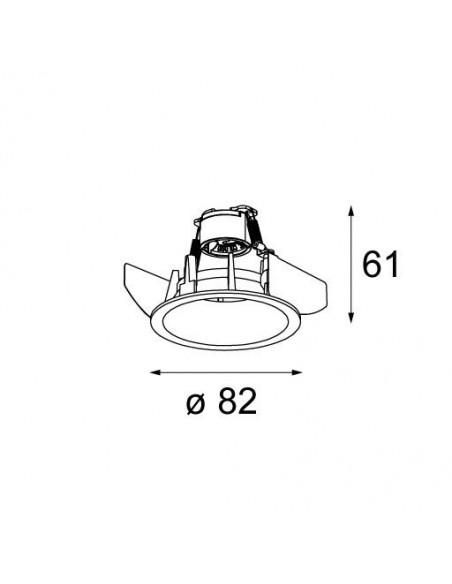 Modular Smart lotis 82 GU10 GE for tube/box Recessed lamp