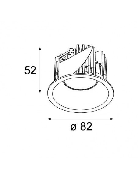 Modular Smart lotis 82 IP55 LED warm dim GE Recessed lamp