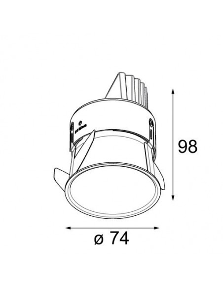 Modular Thimble 74 adjustable LED GE Recessed spot