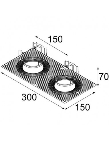 Modular Gypkit trimless 300x1502x Ø70