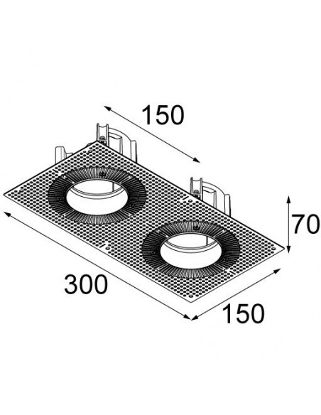 Modular Gypkit trimless 300x1502x Ø70