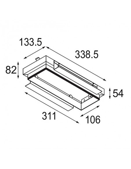 Modular Recessed frame Mini multiple trimless 3x