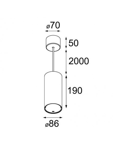 Modular Smart tubed suspension 82 XL LED GI Suspension lamp