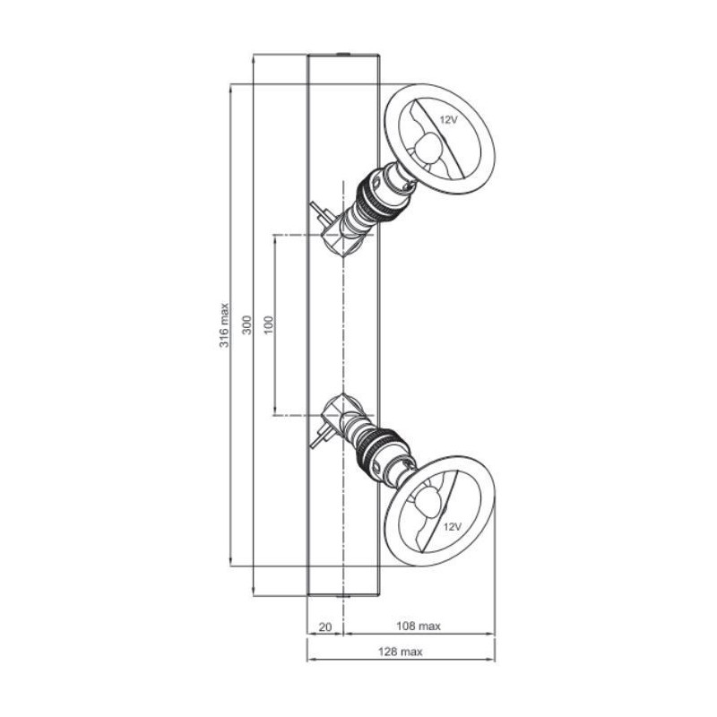 Tekna C LILLEY SPOT ON RAIL 2 - LED (300MM) Deckenlampe