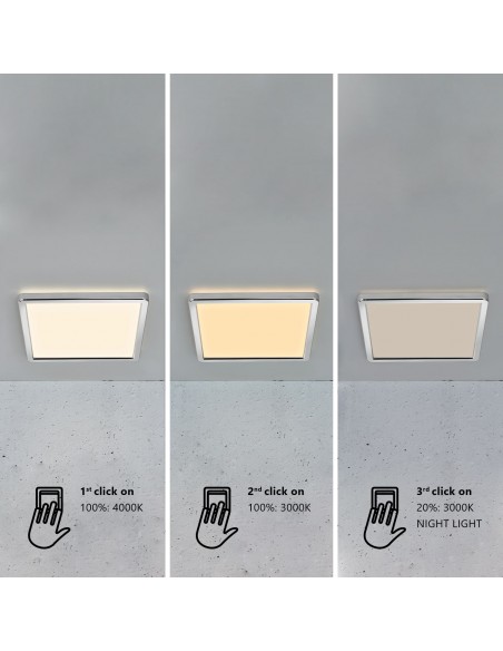 Nordlux Oja Square 29 3-step 3000/4000K ceiling lamp