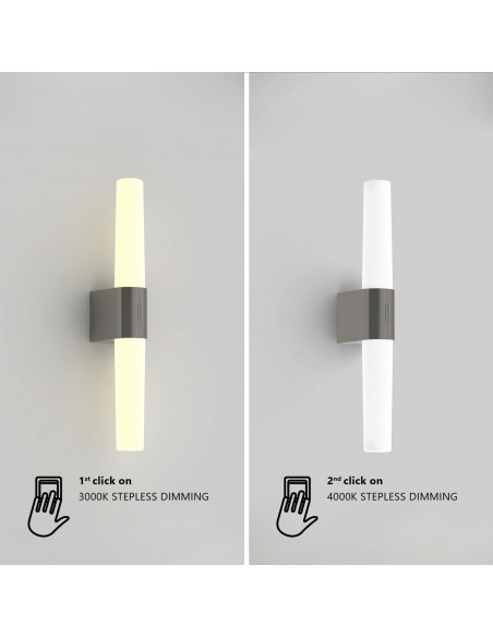 Nordlux Helva Double 42 [IP44] 2-step Touch Dim 3000/4000K Wandlampe