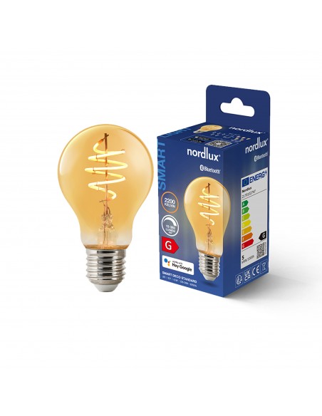 Nordlux A60 Smart Filament Gold Deco Spirale