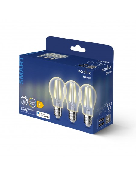 Nordlux A60 Smart Filament 4,7W/650lm - 3 Pack