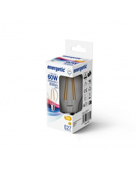 Nordlux A60 Filament 7.2W 806lm Dim 360° E27