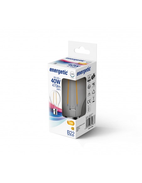 Nordlux A60 Filament 4W 470lm Non-Dim 360° B22