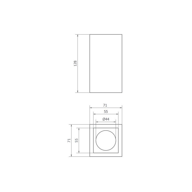 BRICK IN THE WALL Beammeup Square 30 LED 200 lm real spot remote driver
