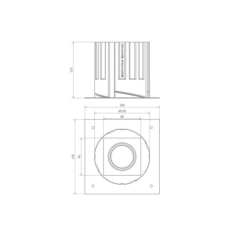 BRICK IN THE WALL Indox R 50 IP54 Outdoor LED 500 lm CRI80 remote driver WARMDIM