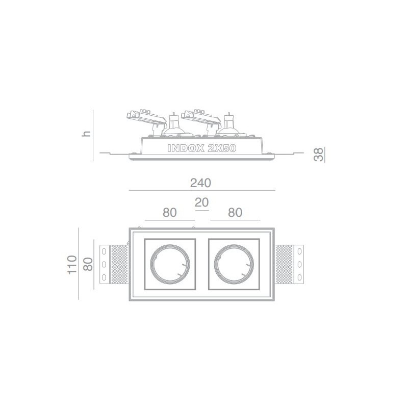 BRICK IN THE WALL Indox 2x50 Mini Es IP54 Bathroom 