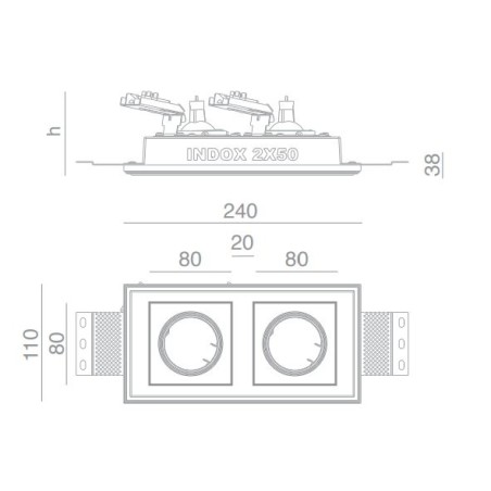 BRICK IN THE WALL Indox 2x50 Mini Es IP20