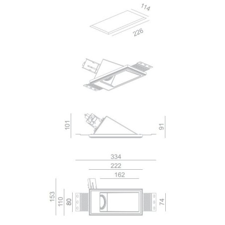 BRICK IN THE WALL Indox 50 W IP20 LED WARMDIM