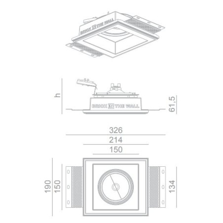 BRICK IN THE WALL Indox 111 IP20 LED 1300 lm CRI97