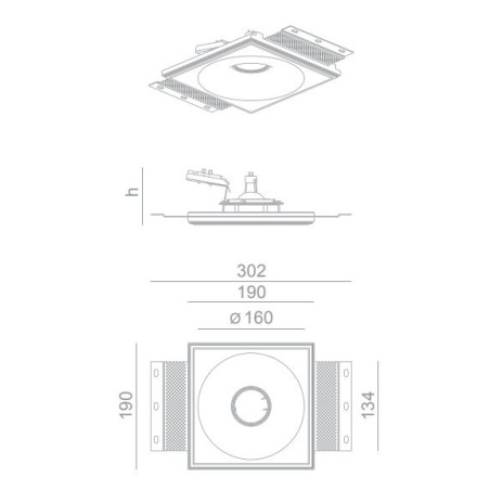 BRICK IN THE WALL Level 50 IP54 Bathroom LED 500 lm WARMDIM