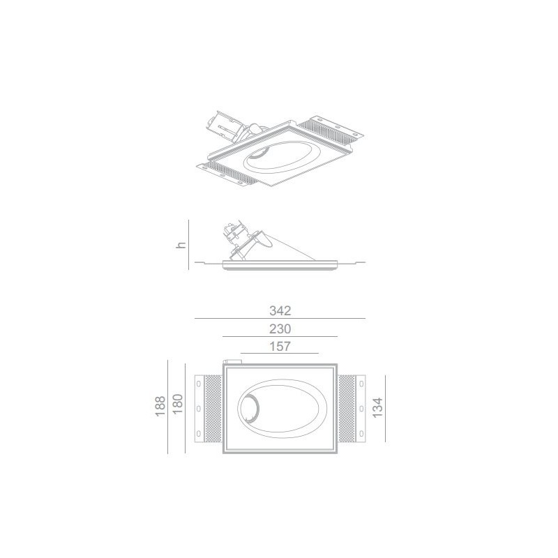 BRICK IN THE WALL Mist 50 IP20 LED WARMDIM
