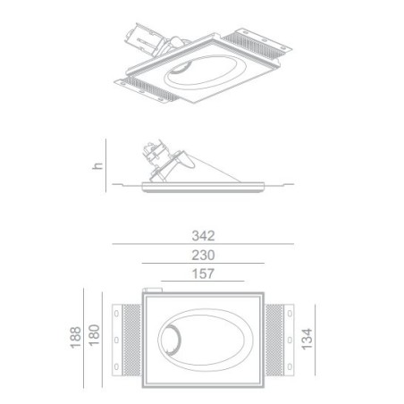 BRICK IN THE WALL Mist 50 IP20 LED WARMDIM