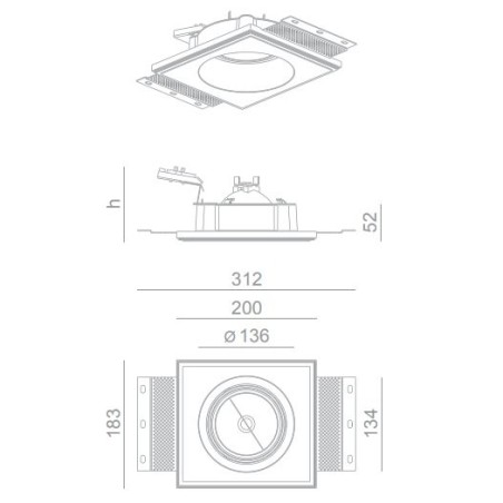 BRICK IN THE WALL Pixo 111 IP20 LED 3000 lm CRI80