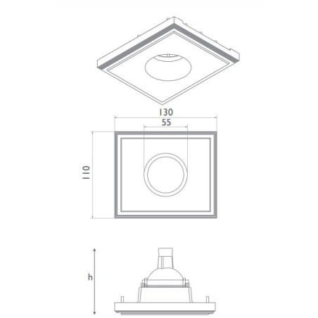 BRICK IN THE WALL Pixo 30 IP54 Bathroom LED 600 lm 230VAC