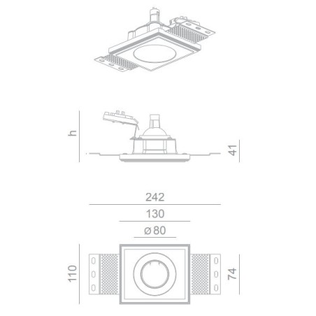 BRICK IN THE WALL Pixo 50 Es Adjustable IP20
