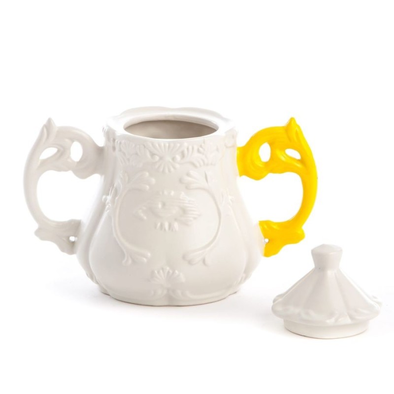 SELETTI I-WARES Servierplatte ø 13 cm mit farbigem Henkel farbiger Henkel
