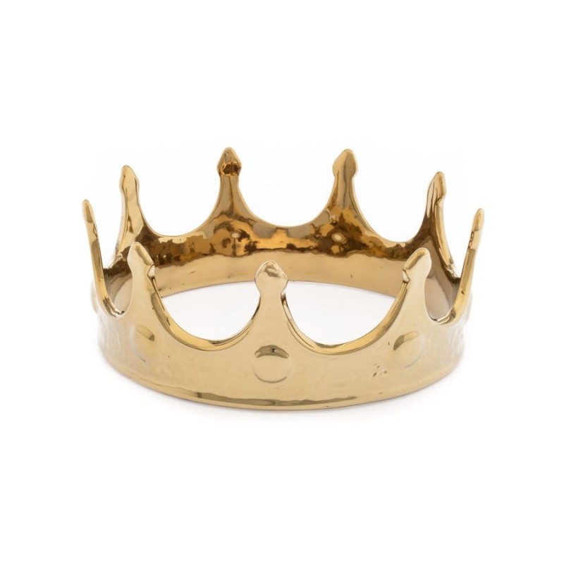 SELETTI MEMORABILIA WHITE AND GOLD Untersetzer ø 18,5 cm - My crown