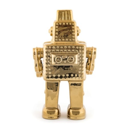 SELETTI MEMORABILIA WHITE AND GOLD 17,4 x 12,4 cm - My robot
