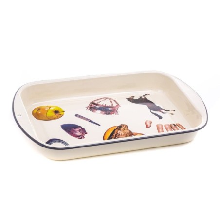 SELETTI TOILETPAPER Plate 56 x 29 cm enamel