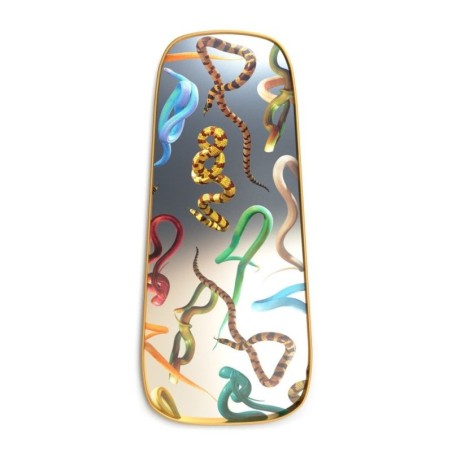 SELETTI TOILETPAPER Mirror 62 cm with Wood Frame