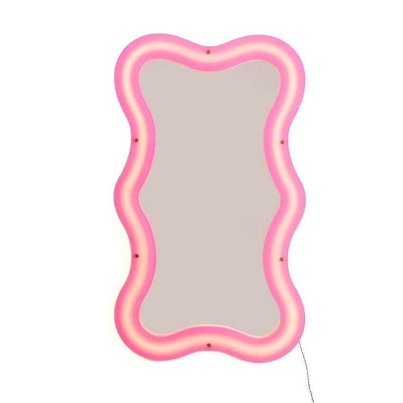 SELETTI SUPERCURVE Spiegel 59,77 x 102,55 x 4 cm mit transparentem Rahmen
