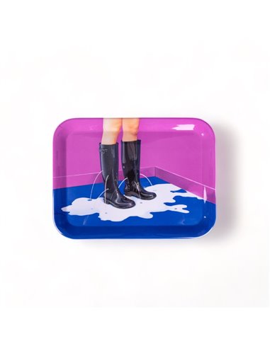 SELETTI TOILETPAPER Servierteller 32 x 43,5 cm Melamin - Milky Boots