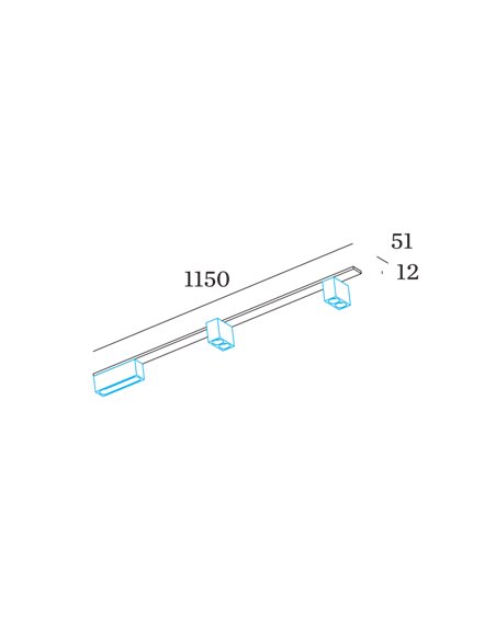 Wever & Ducré PIRRO SYSTEM 2.0 BASE FOR 3 INSETS Accessoire