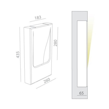 BRICK IN THE WALL Move In IP20 LED 500LM 230VAC WARMDIM
