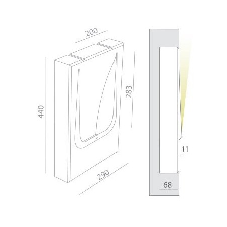 BRICK IN THE WALL Move Out IP20 LED 500LM 230VAC WARMDIM