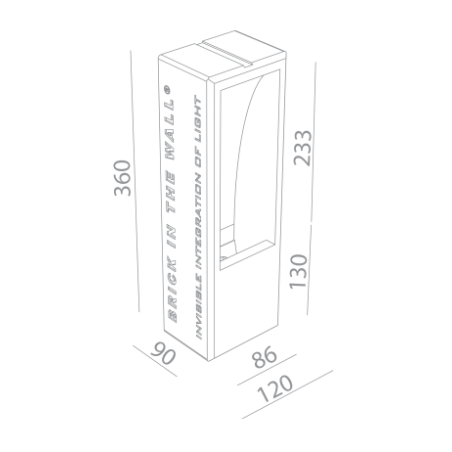 BRICK IN THE WALL Small IP54 Outdoor LED 600 lm 230VAC