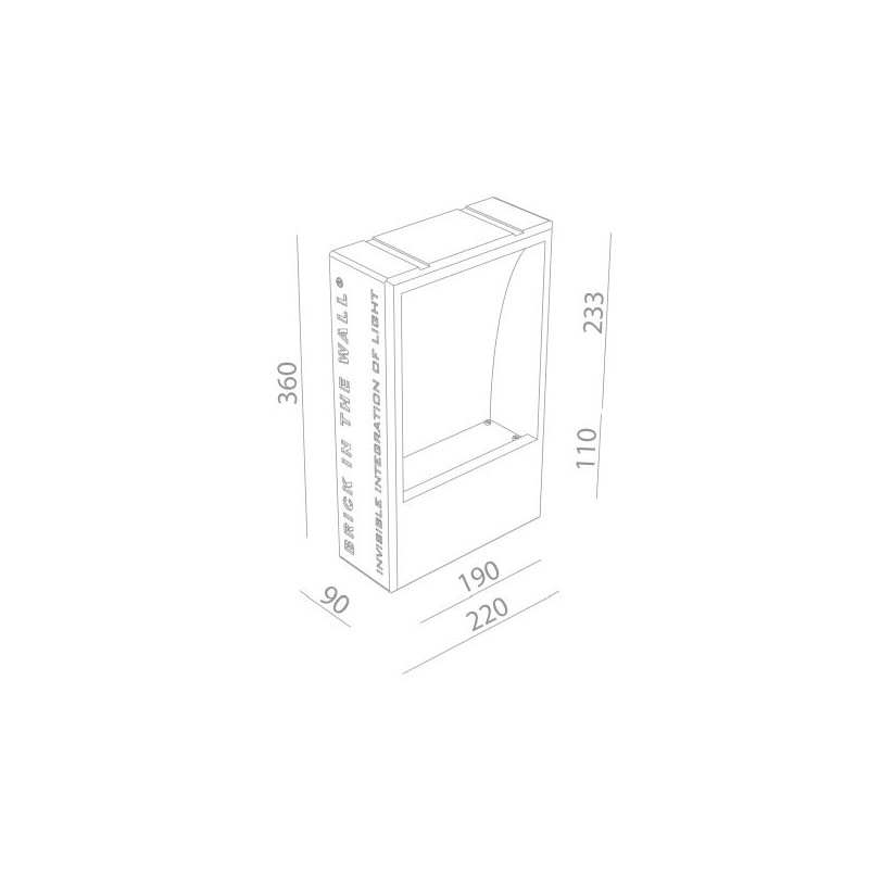 BRICK IN THE WALL Normall IP54 Outdoor LED 800LM 230VAC