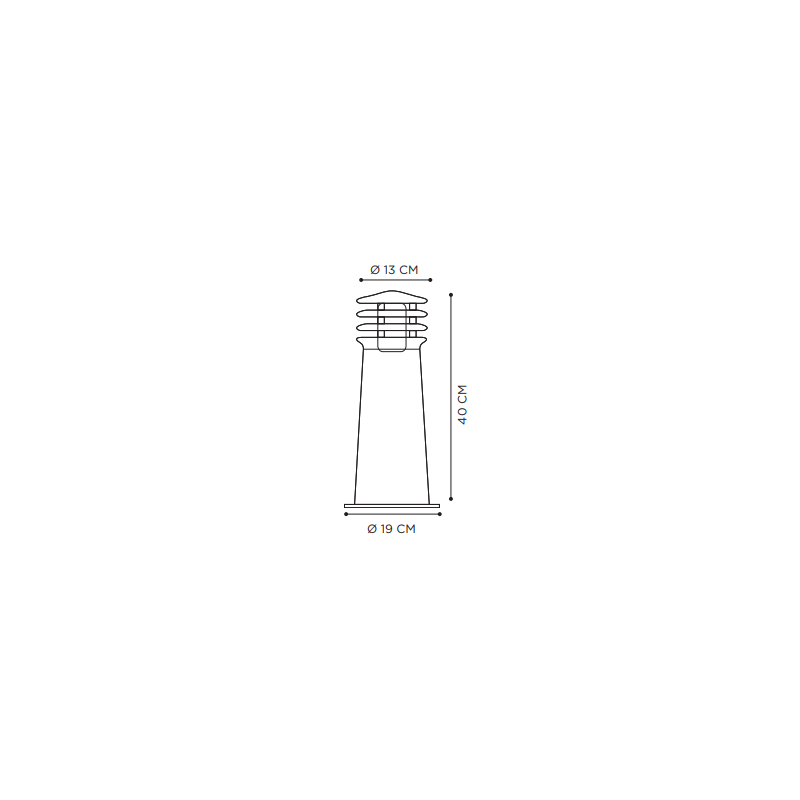 Royal Botania Rusty Bollard 40cm