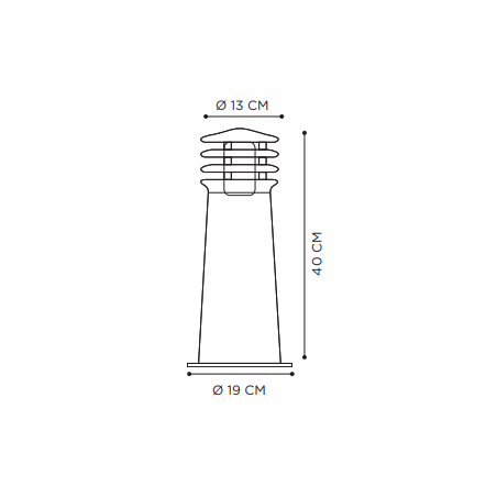 Royal Botania Rusty Bollard 40cm