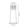 Royal Botania Rusty Bollard 40cm