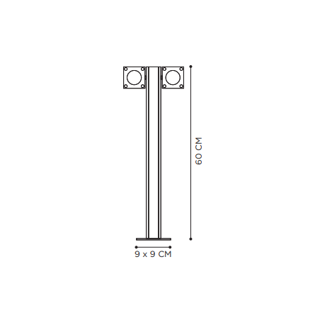 Royal Botania Q-Bic Bollard 60cm - 2 lamps