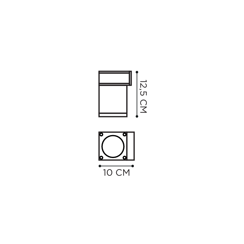 Royal Botania Q-Bic Wall 1 Lamp 220V  Wandlampe