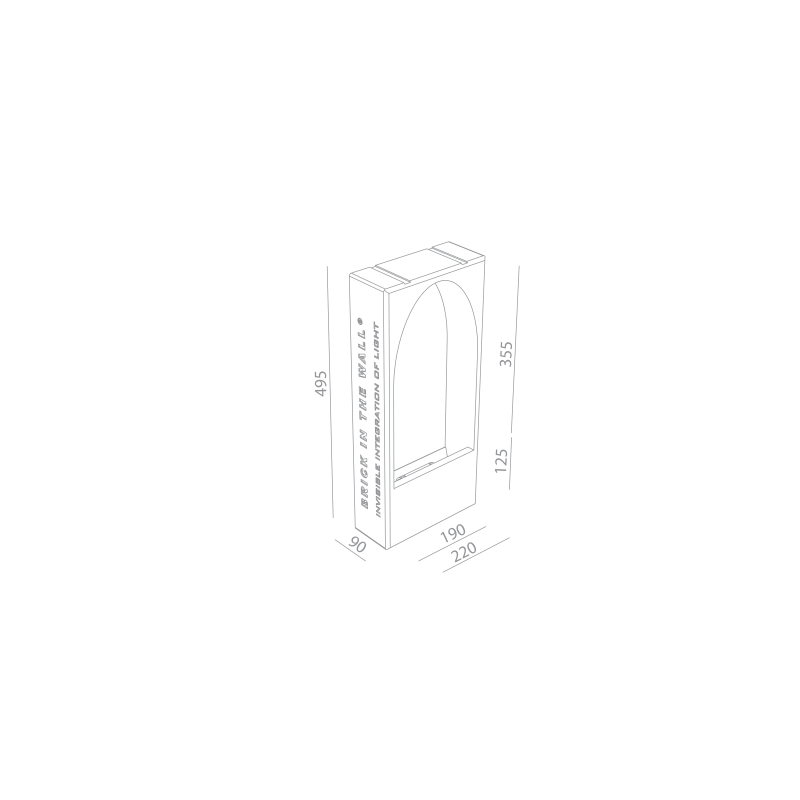 BRICK IN THE WALL Moor Large 2 IP54 Outdoor LED 800LM 230VAC