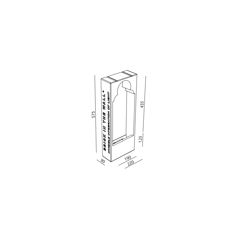 BRICK IN THE WALL Moor Large 8 IP54 Outdoor LED 800LM 230VAC