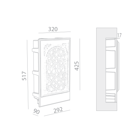 BRICK IN THE WALL Frame IP20 LED 900LM 230VAC WARMDIM
